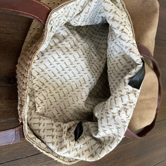 Mona B. Live Love Wander Bag Up cycled and Recycled Canvas  Mona B Lacy tote bag